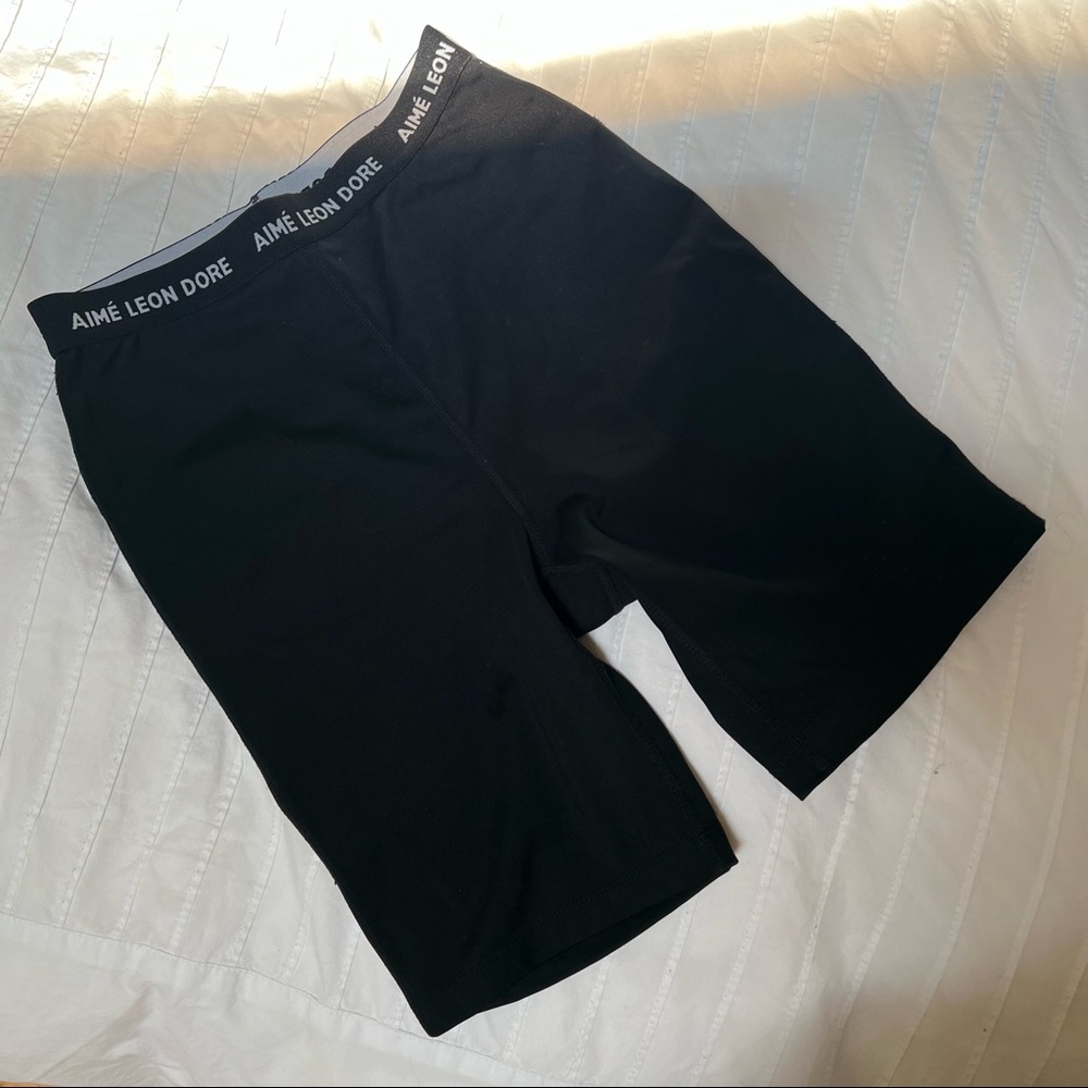 Aime Leon Dore Black Bike Shorts